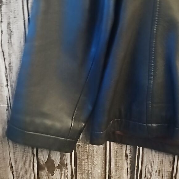Black Leather Jacket Sz. Large - Picture 6 of 8